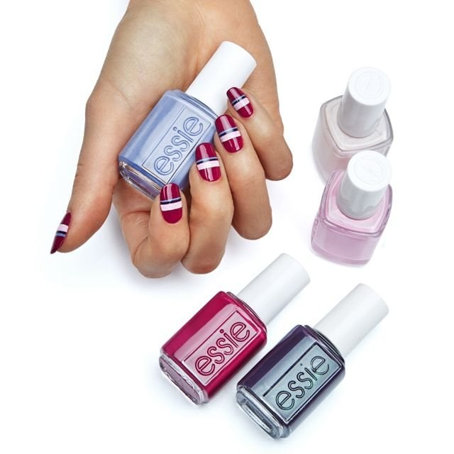 Tshirt Stripe Nageldesign